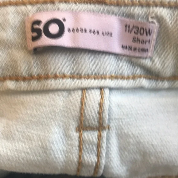 NEW SO Denim Crochet Shorts. Size 11 / 30W - Picture 8 of 9